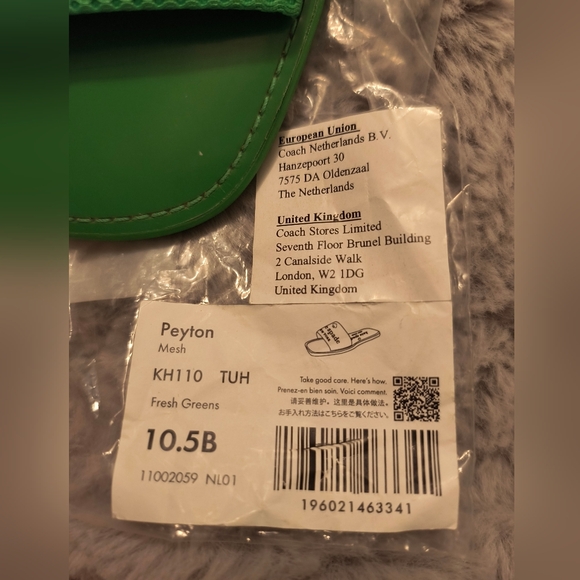 New Kate Spade New York Green Mesh Peyton Slide Sandal Size 10.5 - Picture 3 of 3